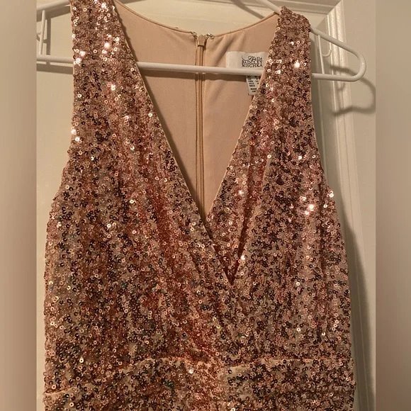 Belle Badgley Mischka Rose Gold Sequin Gown - Picture 11 of 11